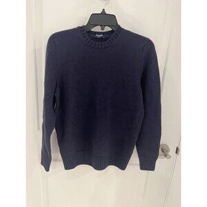 Drumohr Men's Crewneck Sweater 100% Merino Wool Size M Classic Italy Navy